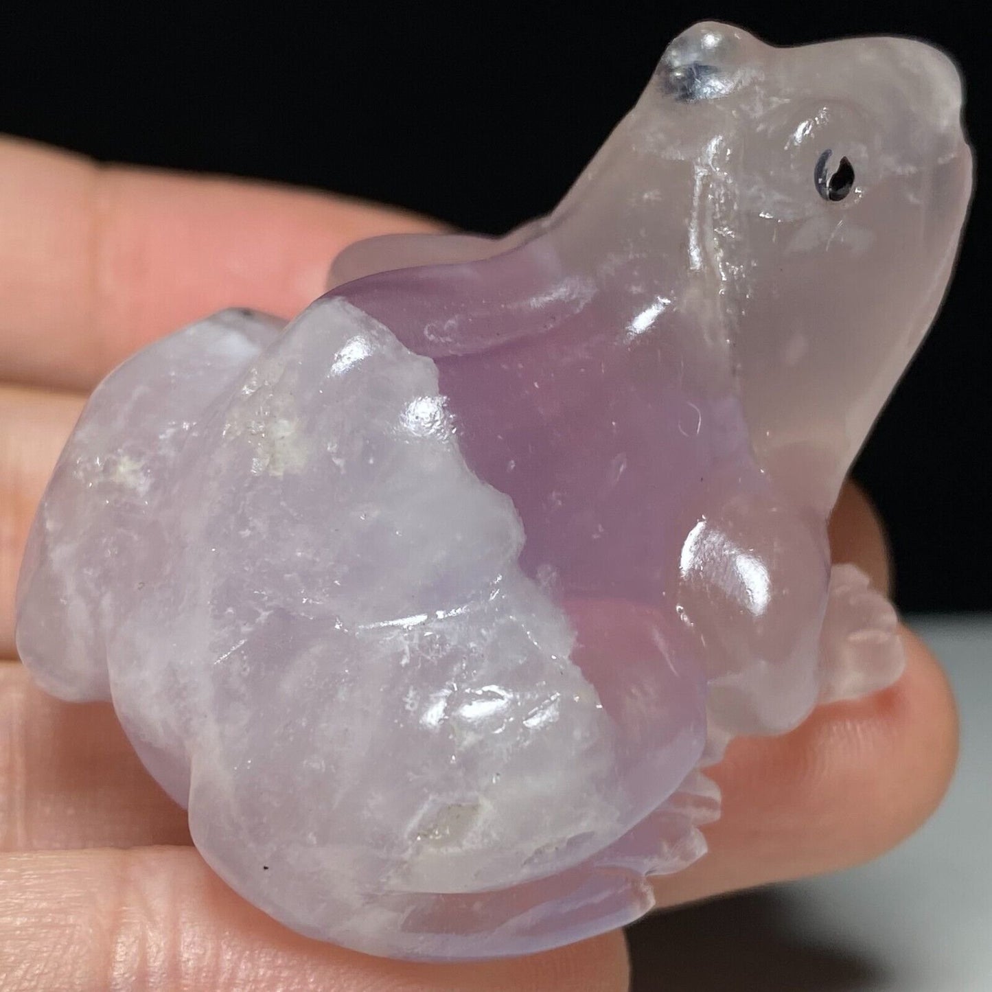 Rare Fluorite Big Frog, 32mm Tall, 63g (Pink)