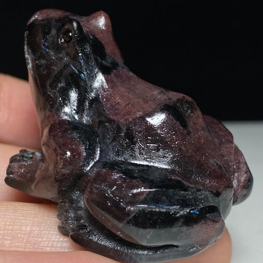 Rare Garnet in Astrophyllite Big Frog, 32mm Tall, 63g