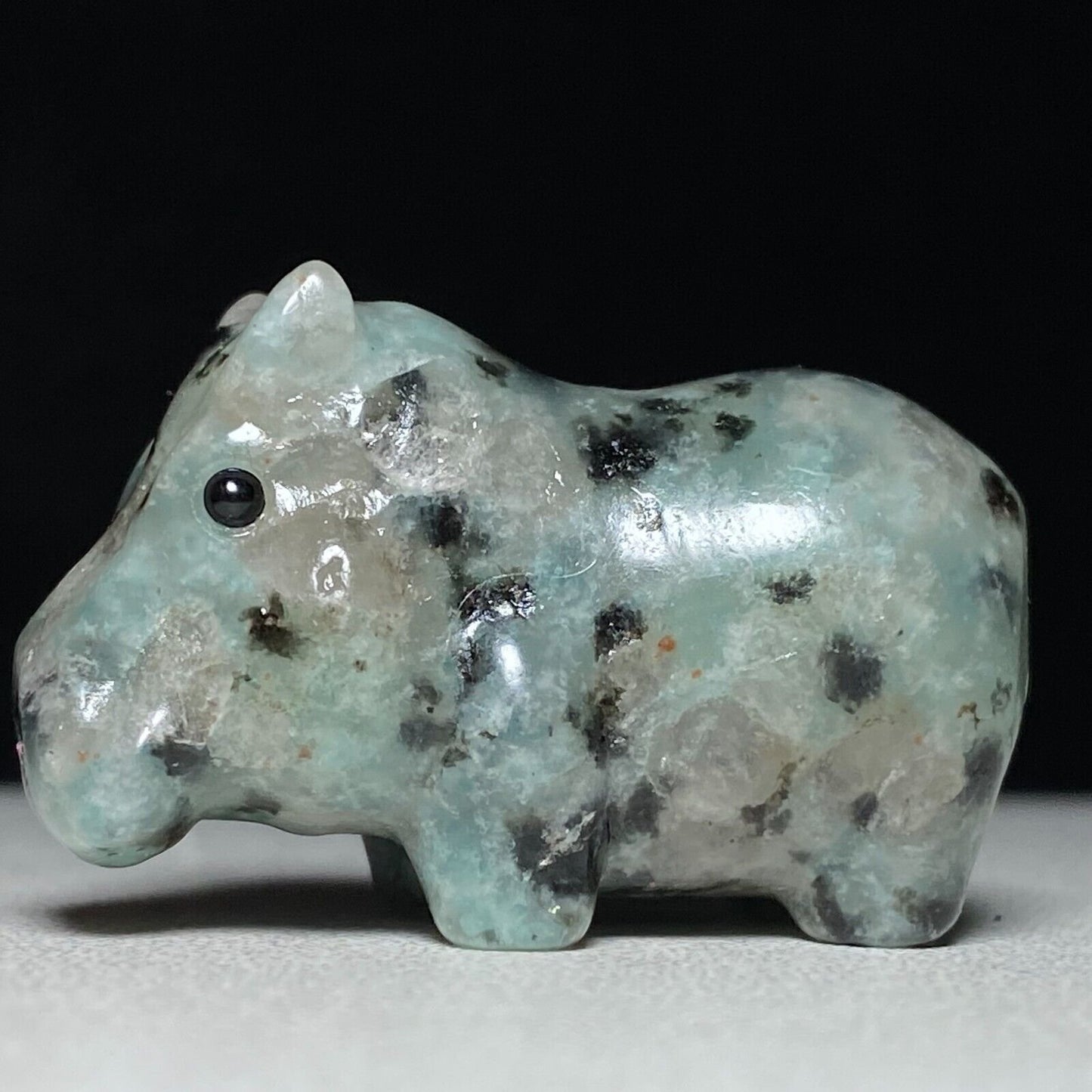 Rare Kiwi Jasper Hippo, 23mm Tall, 28g