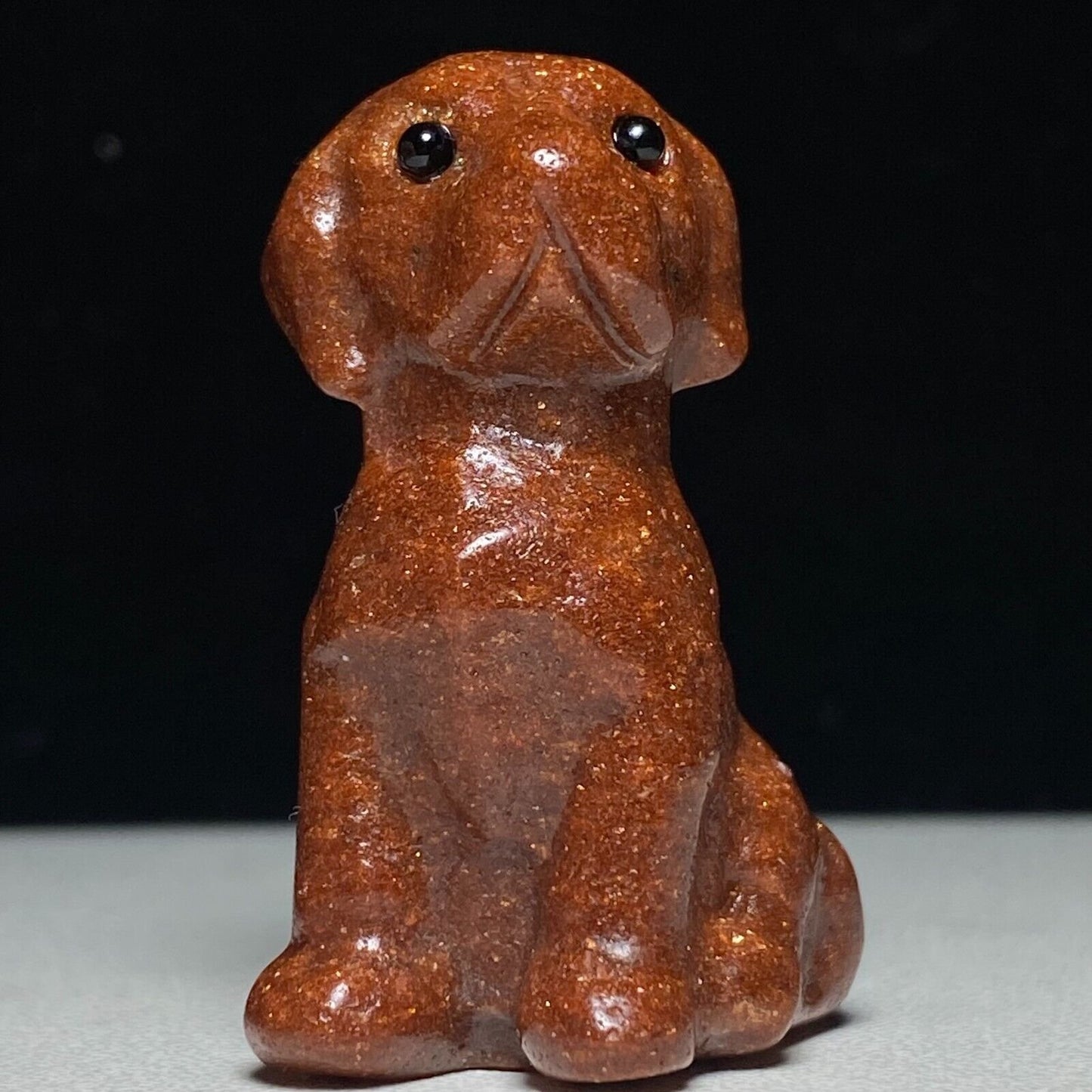 Unusual Goldstone Dog, 42mm Tall, 25g (Red)