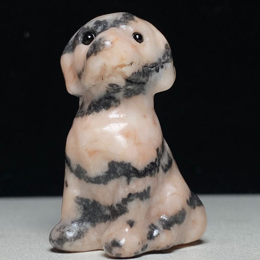 Unusual Stone Dog, 42mm Tall, 25g (Pink)