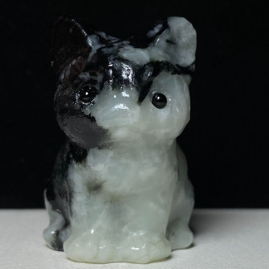 Unusual Stone Front Cat, 37mm Tall, 30g (Blue)