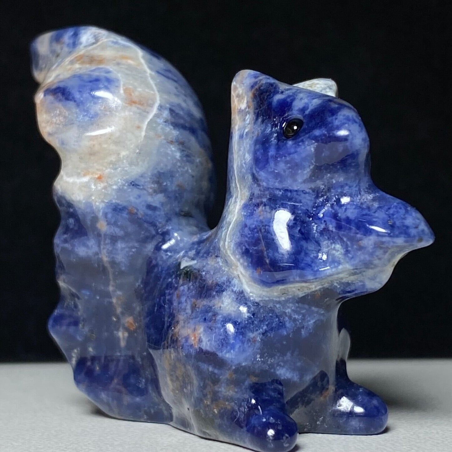 Rare Sodalite Squirrel, 45mm Tall, 35g (Blue)