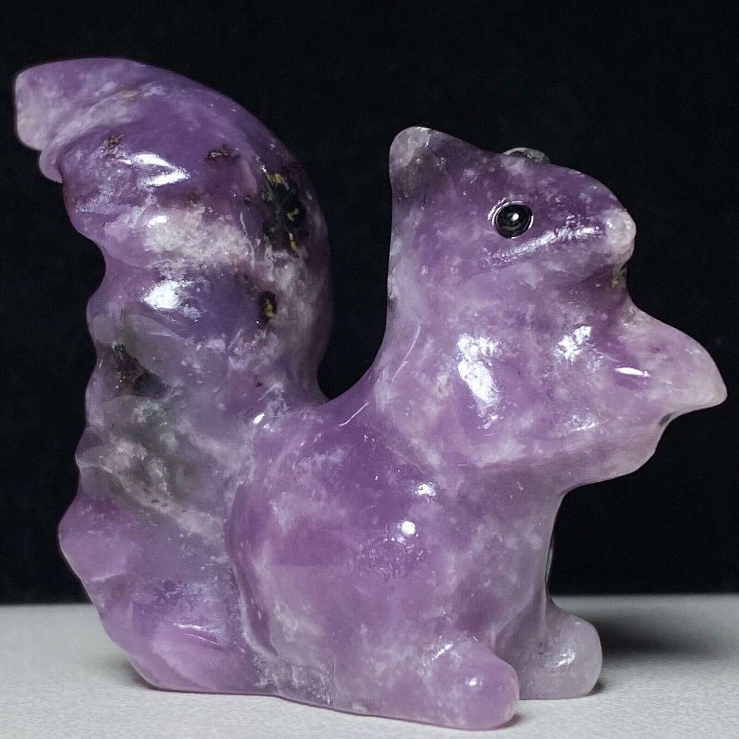 Rare Lepidolite Squirrel, 45mm Tall, 35g (Purple)