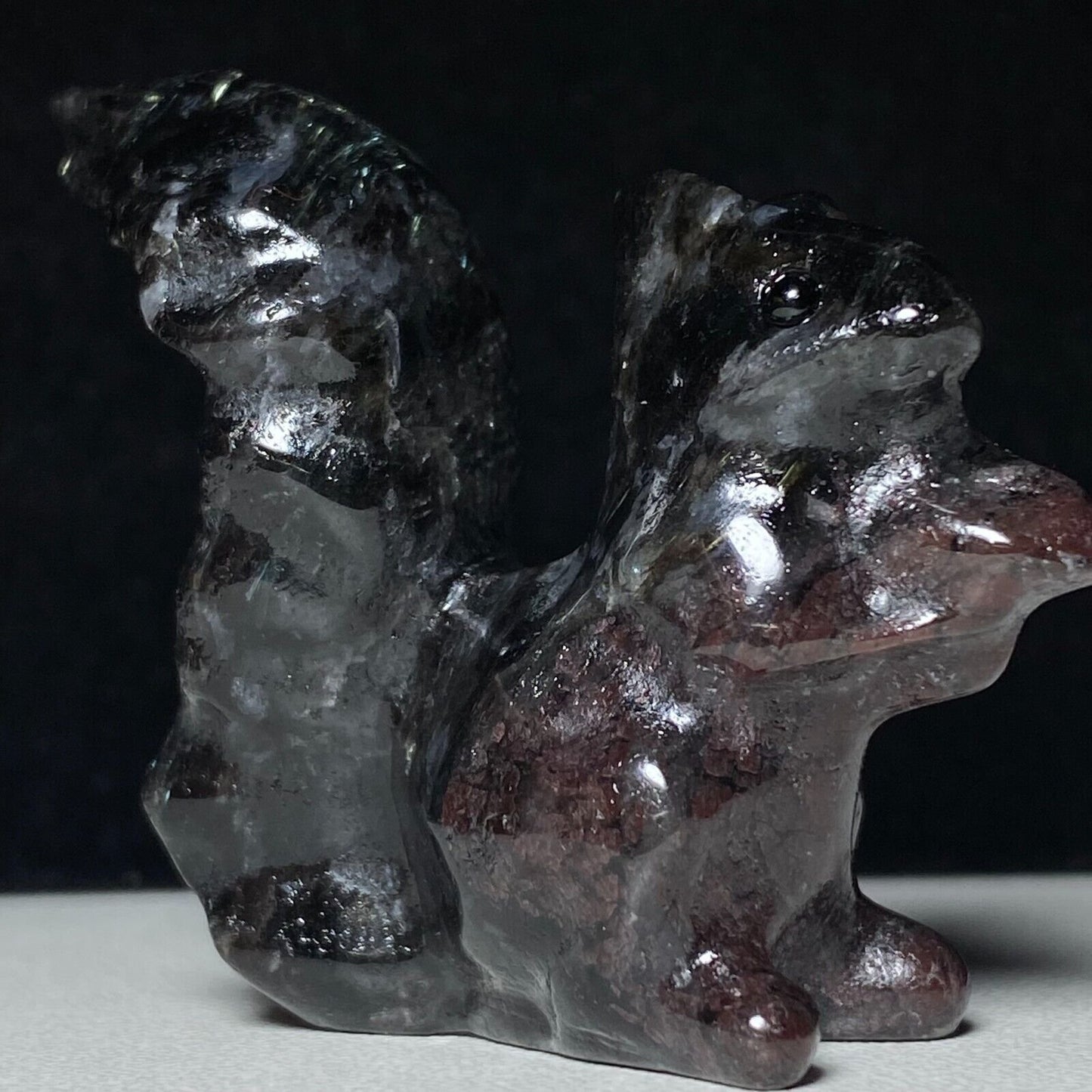 Rare Garnet in Astrophyllite Squirrel, 45mm Tall, 35g