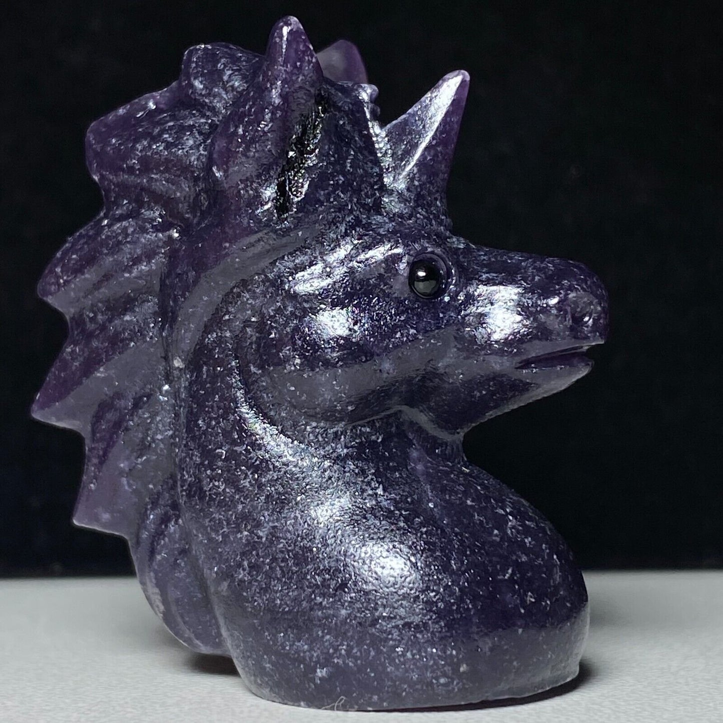 Rare Stone Unicorn, 42mm Tall, 27g (Purple)