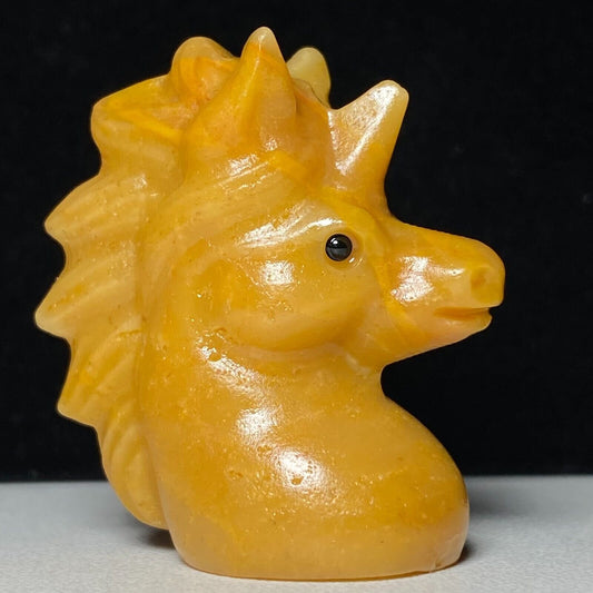 Unusual Stone Unicorn, 42mm Tall, 27g (Yellow)