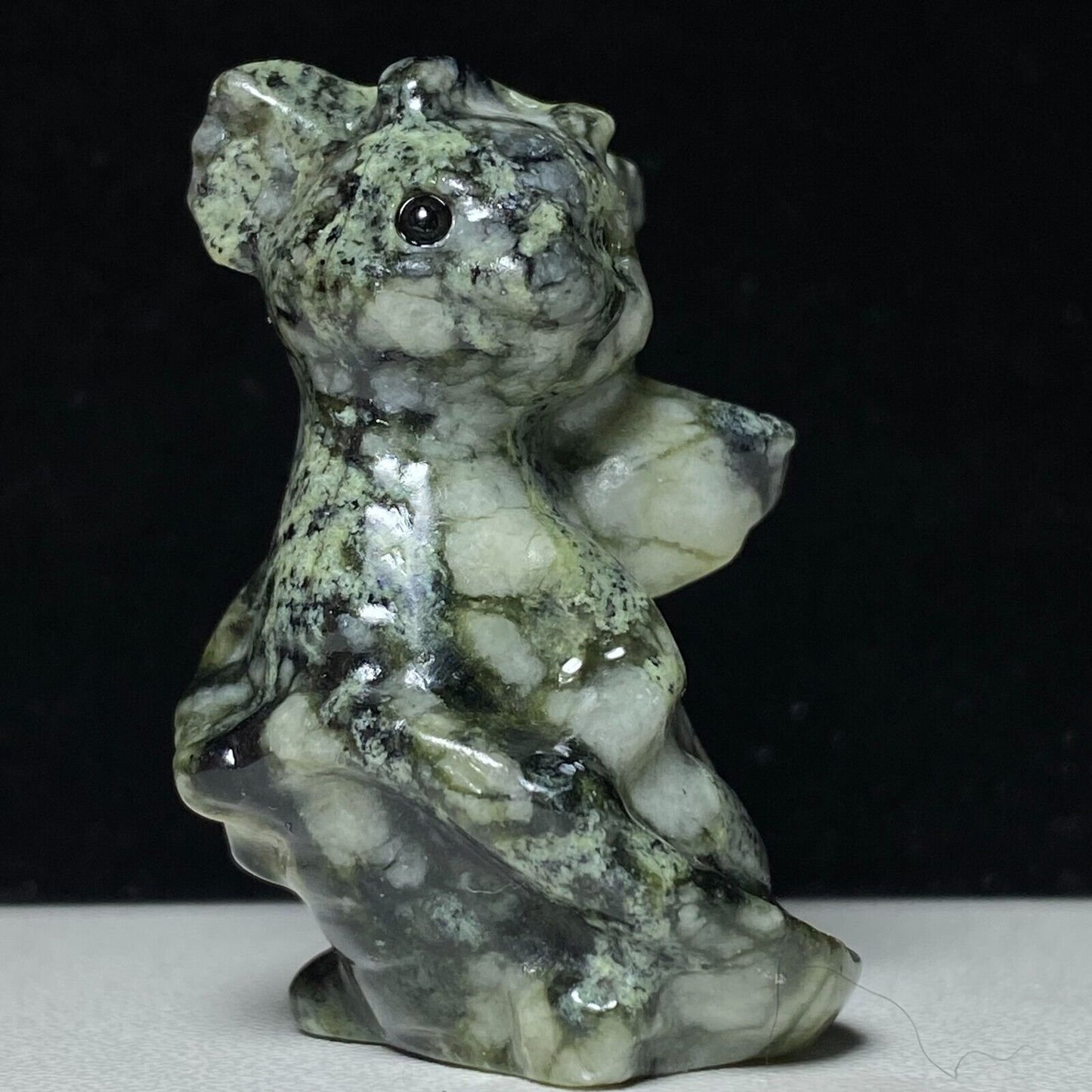 Rare Kiwi Jasper Dragon Whelp, 40mm Tall, 32g