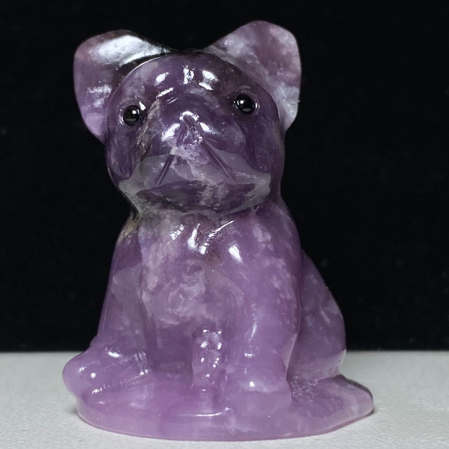 Rare Lepidolite Dog, 38mm Tall, 30g (Purple)