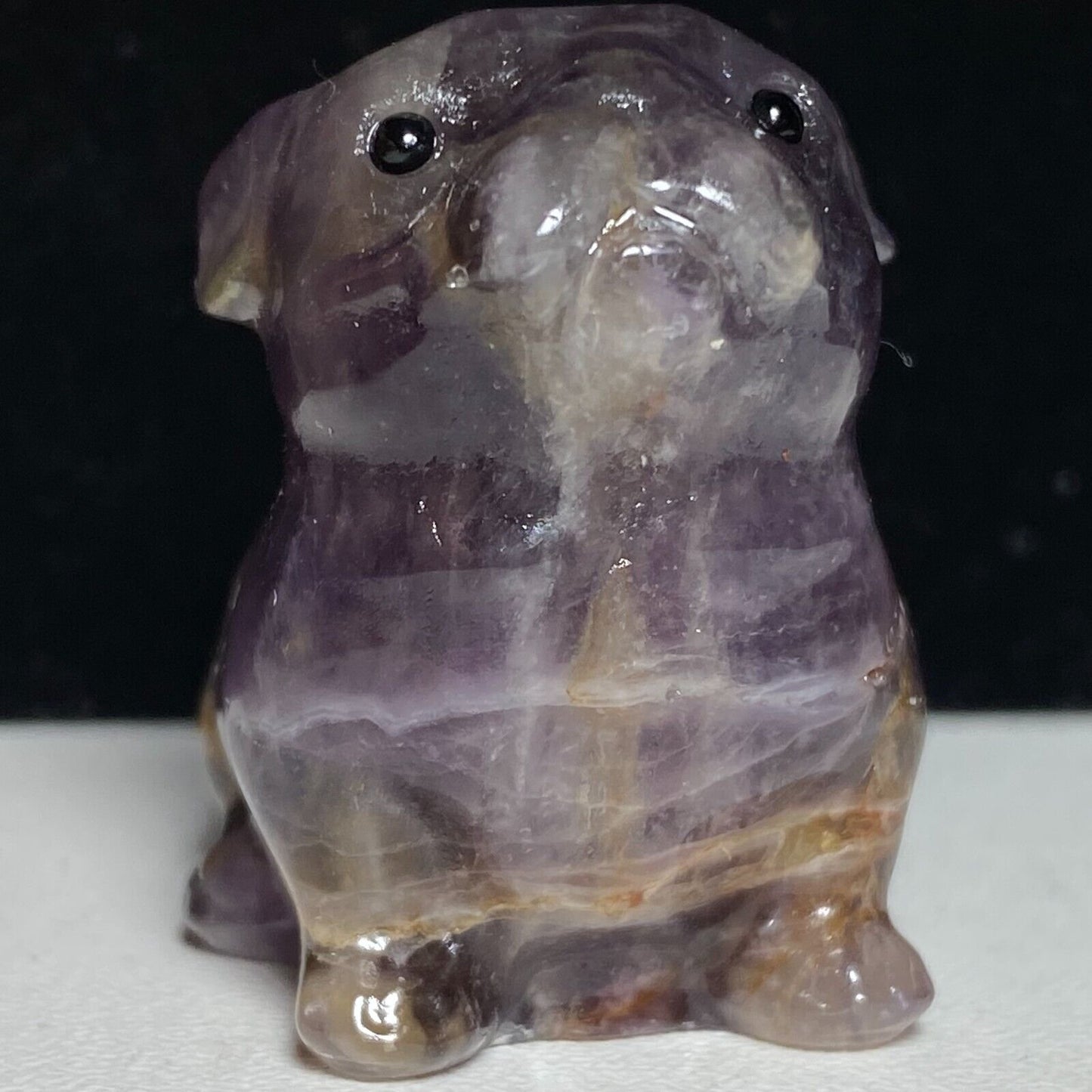 Rare Stone Dog, 38mm Tall, 30g (Purple, White)