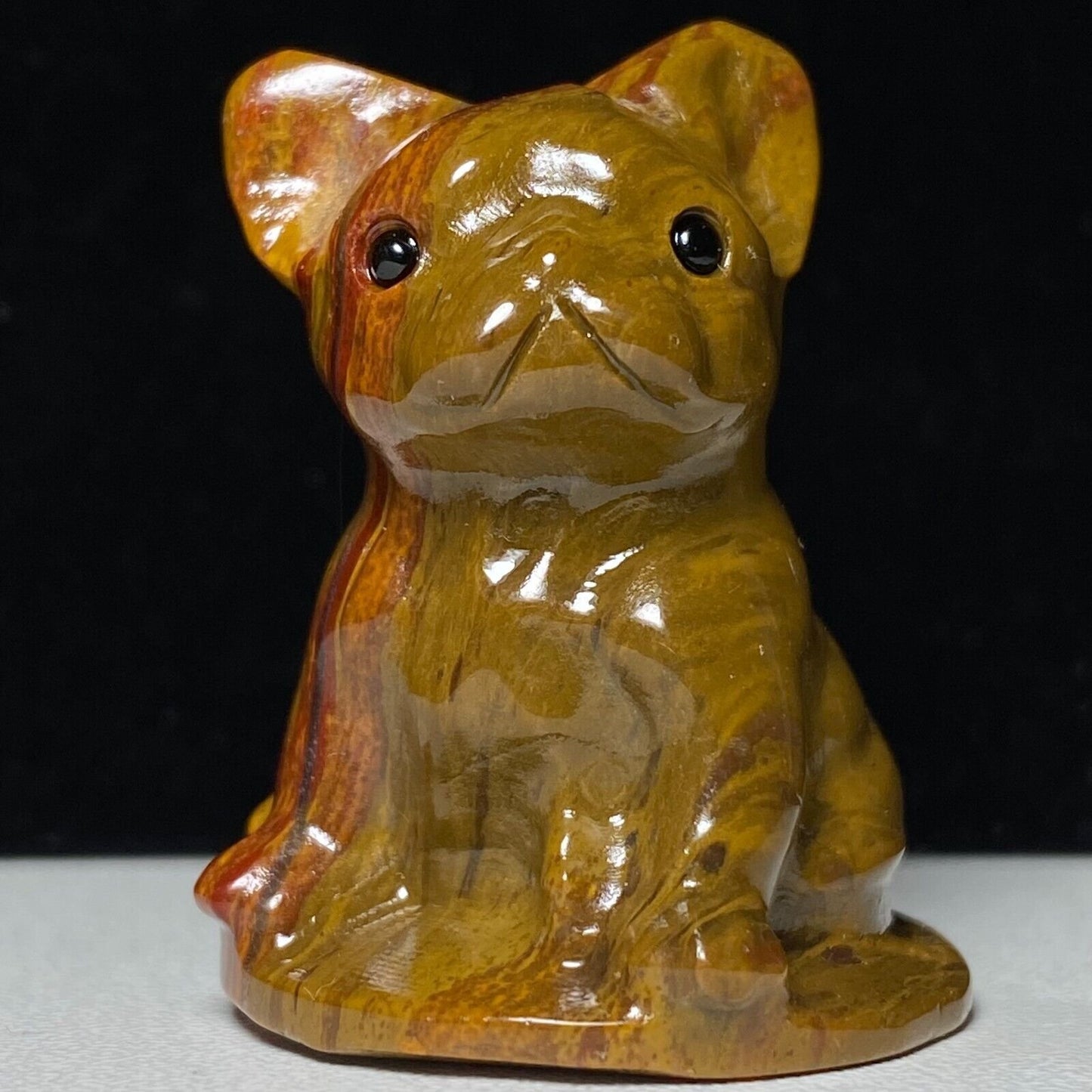 Rare Mookaite Jasper Dog, 38mm Tall, 30g