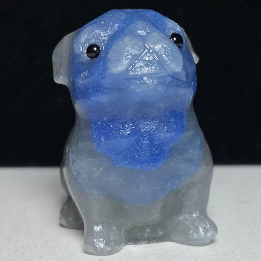 Rare Stone Dog, 38mm Tall, 30g (Blue, White)