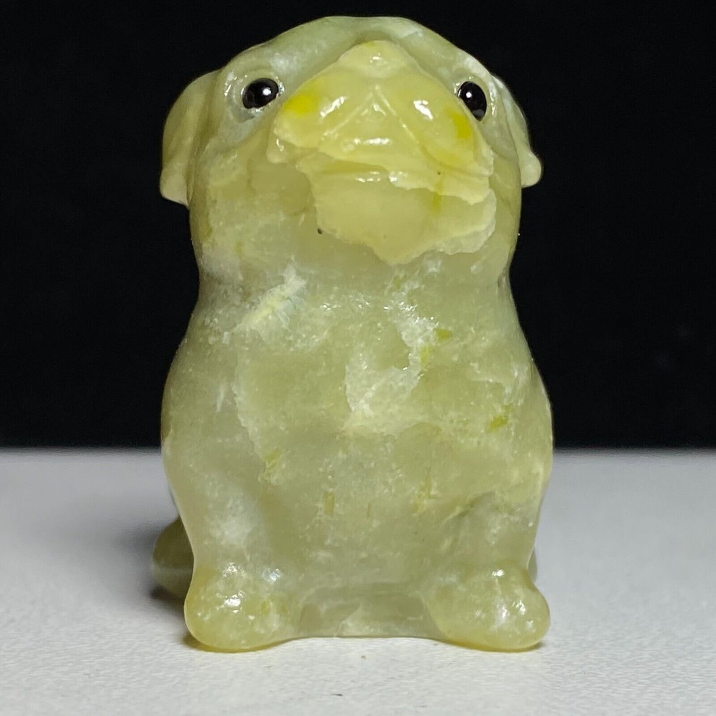 Unusual Stone Dog, 38mm Tall, 30g (Yellow)