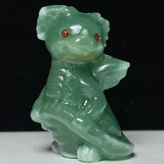 Unusual Aventurine Dragon Whelp, 40mm Tall, 32g (Green)