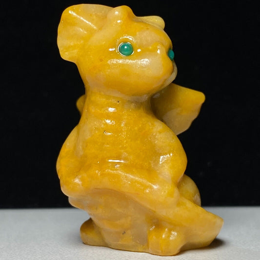 Common Yellow Jasper Dragon Whelp, 40mm Tall, 32g (Yellow)