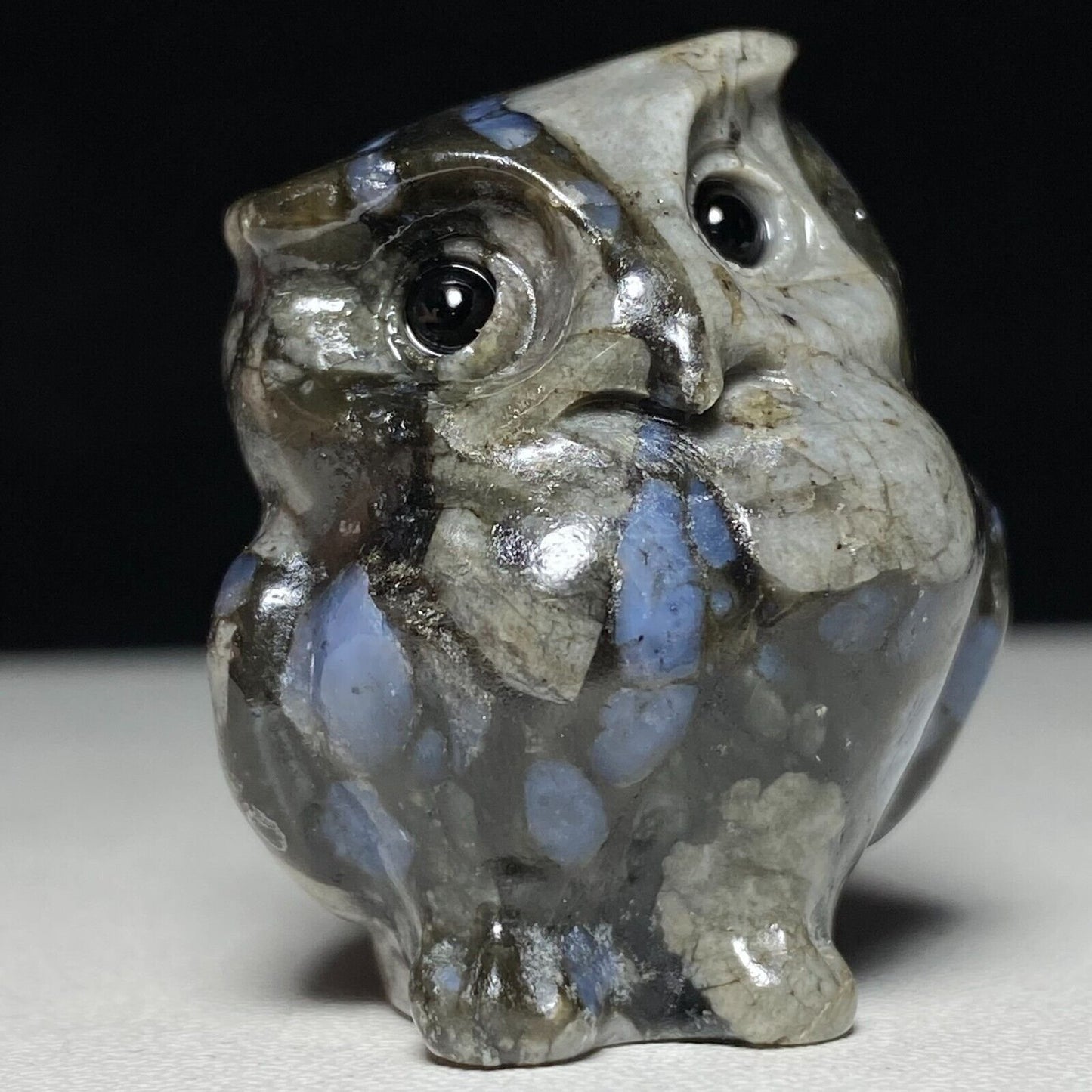 Rare Llanite Owl, 37mm Tall, 39g