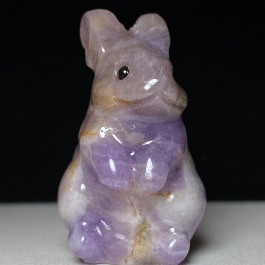 Rare Stone Rabbit, 38mm Tall, 25g (Purple, White)