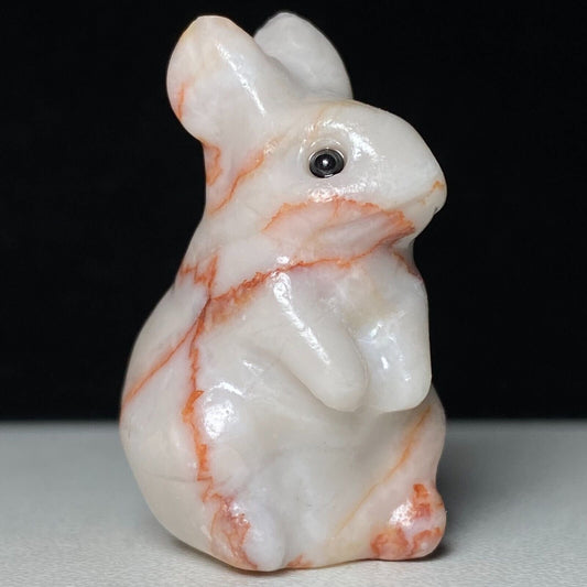 Unusual Red Vein Jasper Rabbit, 38mm Tall, 25g