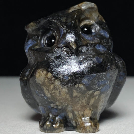Unusual Llanite Owl, 36mm Tall, 32g