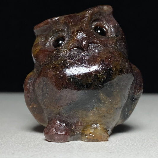 Precious Unknown Owl, 36mm Tall, 32g (Red, Yellow, Orange)