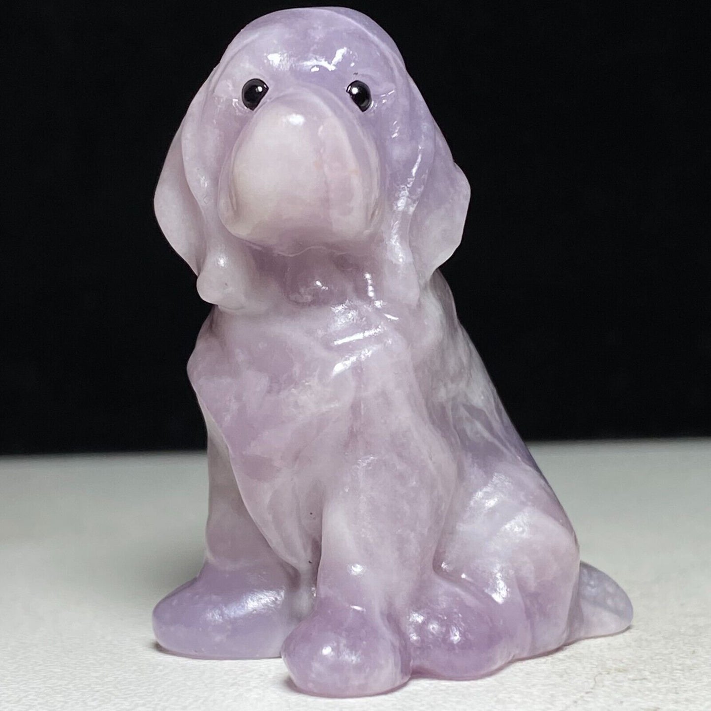 Rare Stone Dog, 42mm Tall, 30g (Purple, White)