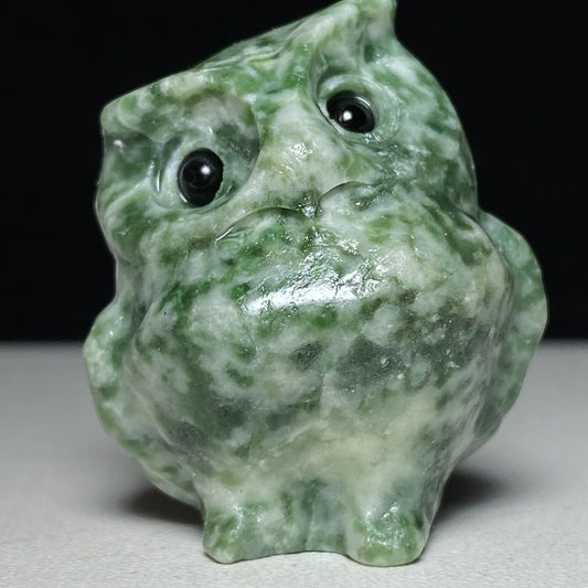 Unusual Mariposite Owl, 36mm Tall, 32g