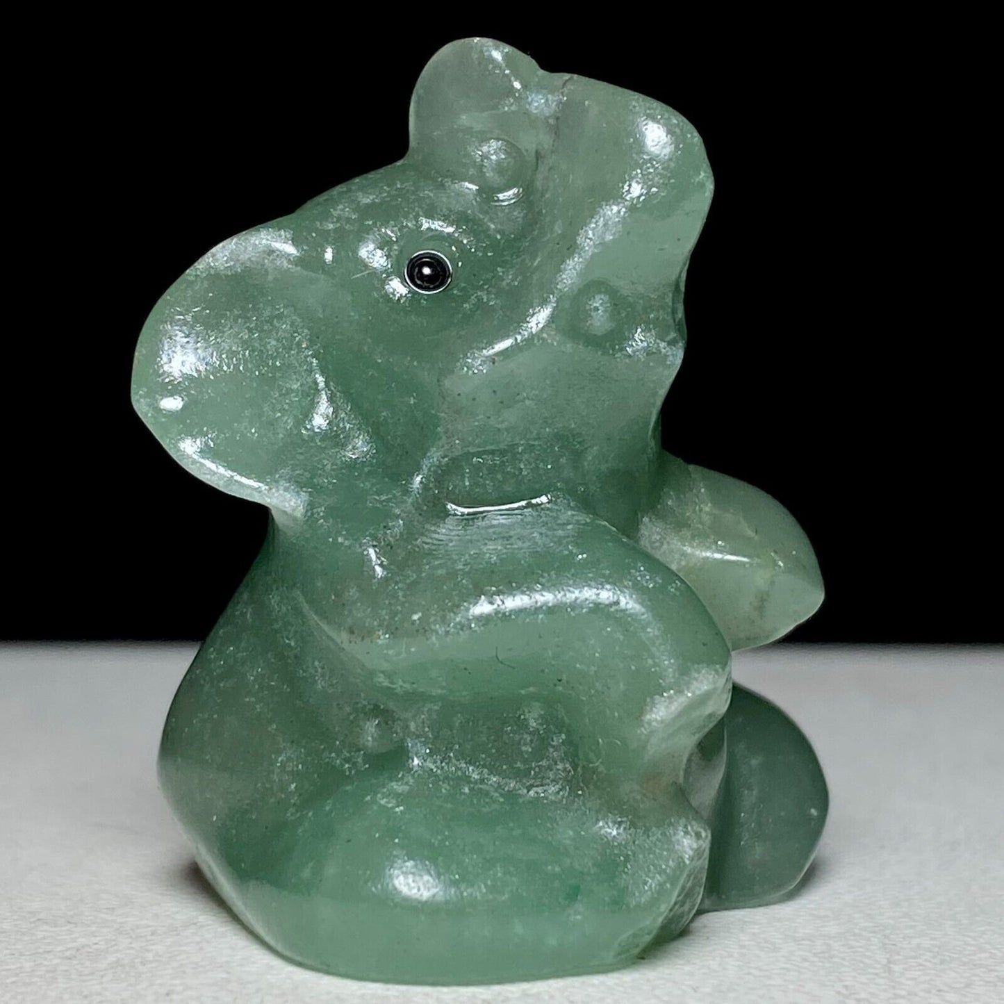 Rare Green Aventurine Elephant, 35mm Tall, 30g (Green)