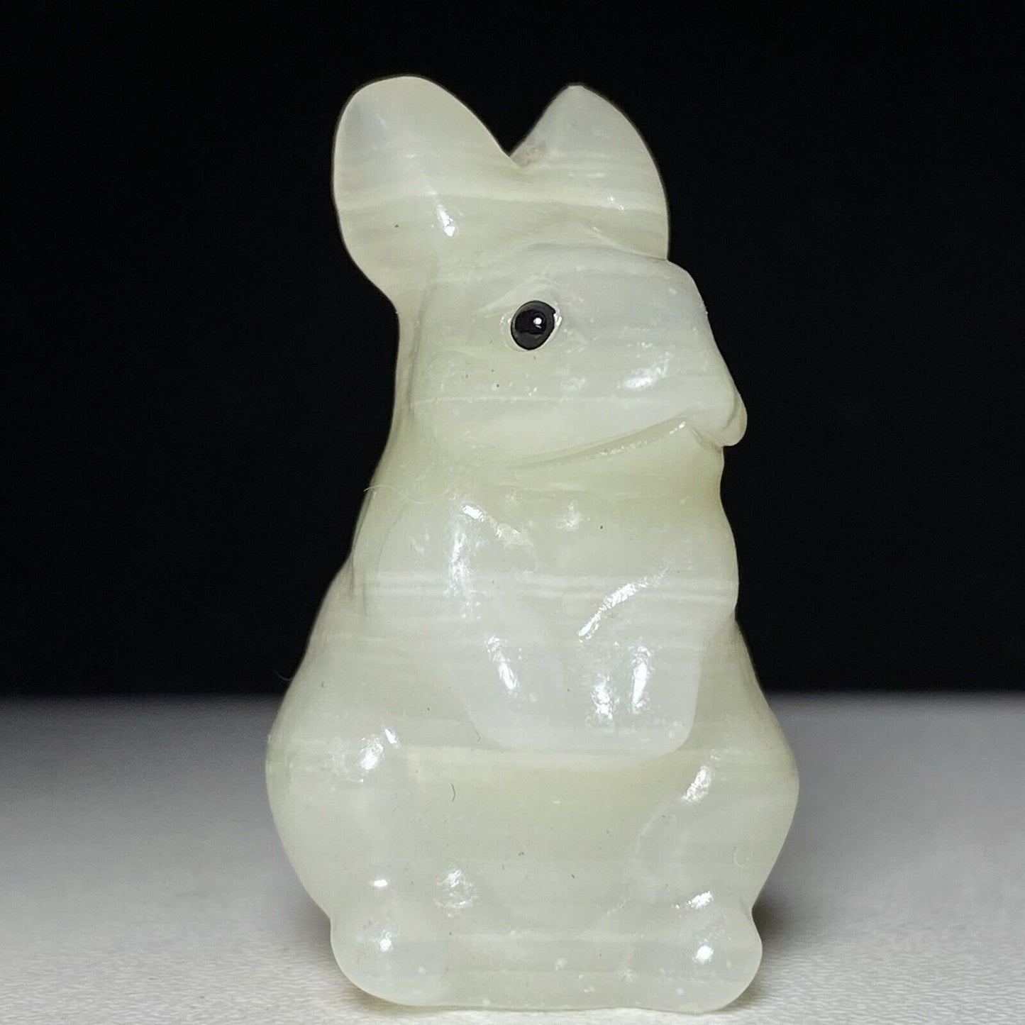 Rare Stone Rabbit, 36mm Tall, 23g (White, Yellow)