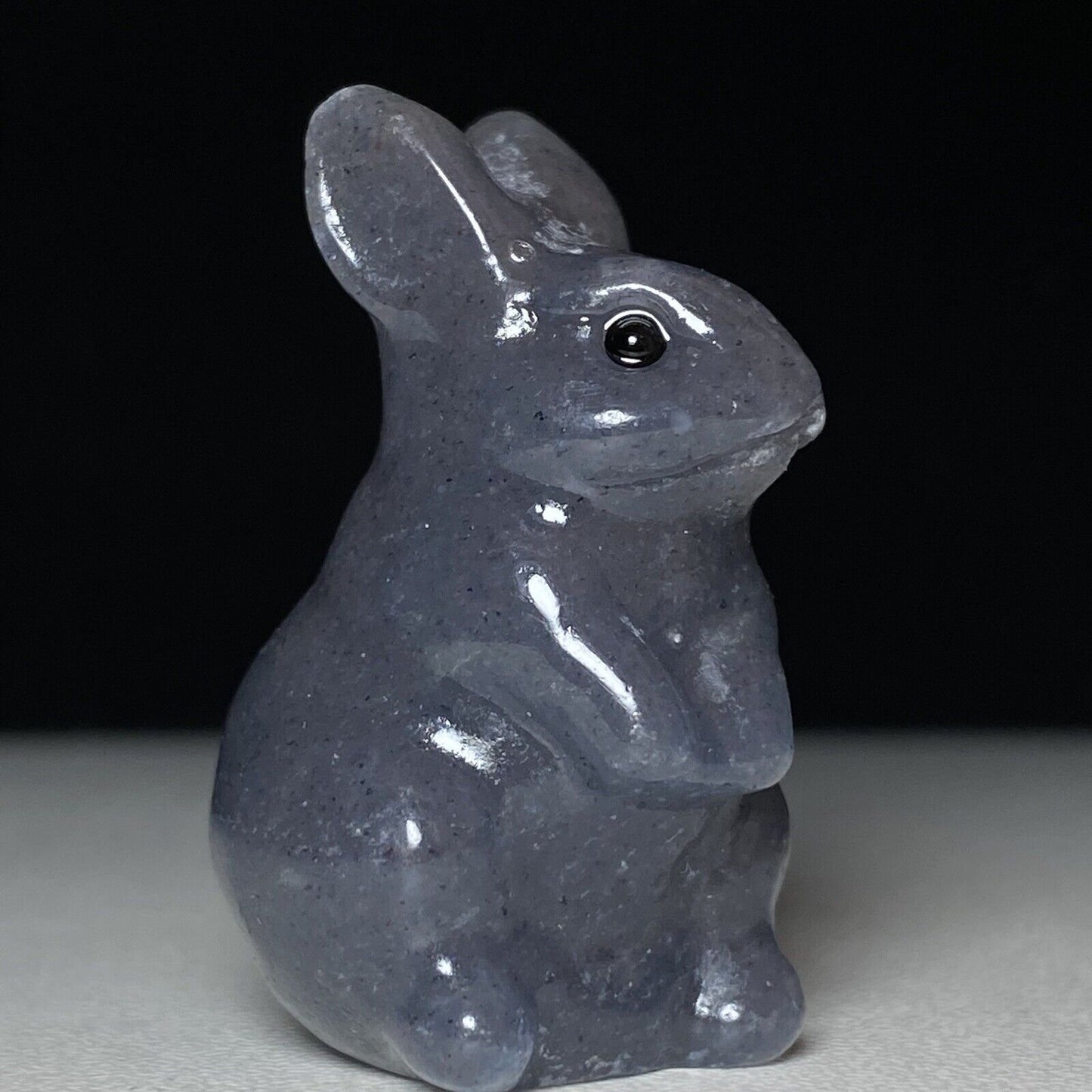 Rare Stone Rabbit, 36mm Tall, 23g (Purple)