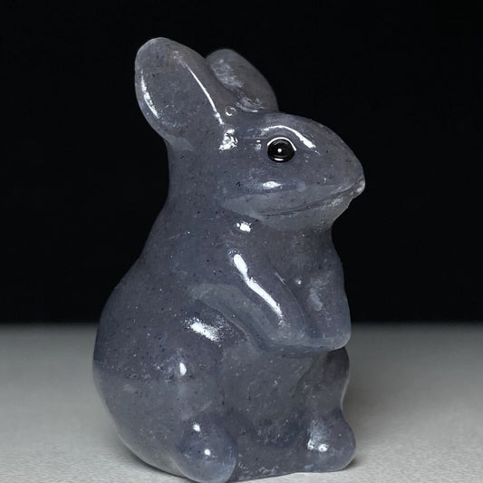 Rare Stone Rabbit, 36mm Tall, 23g (Purple)