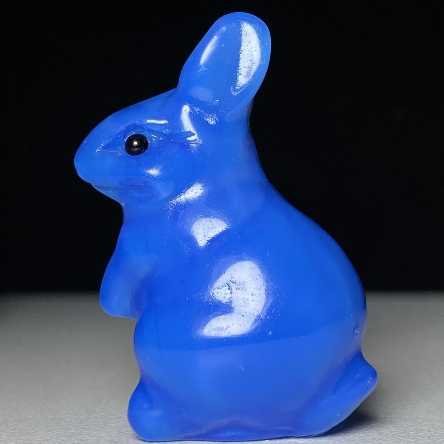 Rare Stone Rabbit, 36mm Tall, 23g (Blue)