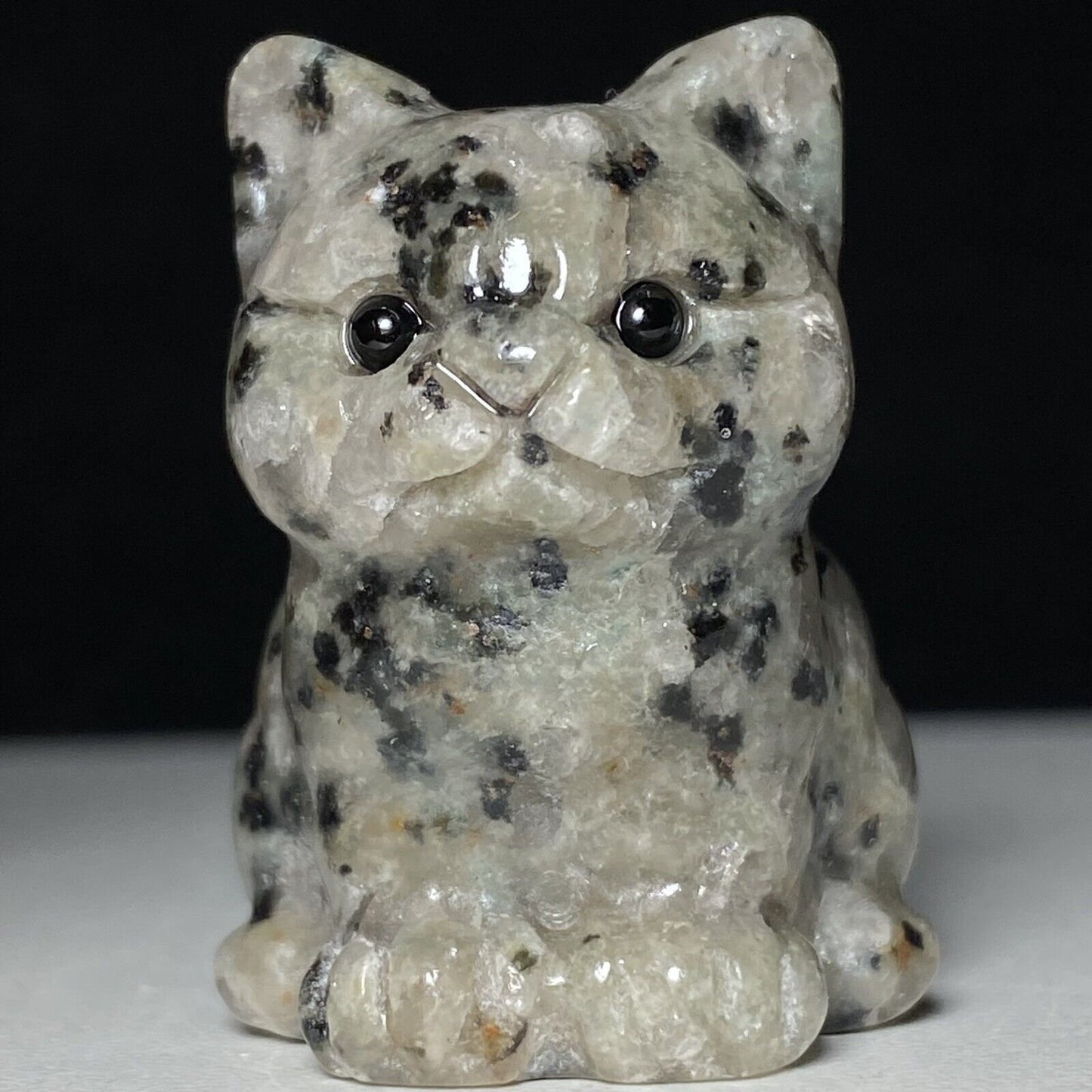 Rare Kiwi Jasper Front Cat, 34mm Tall, 34g