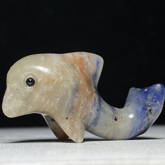 Rare Sodalite Dolphin, 21mm Tall, 14g (Blue)