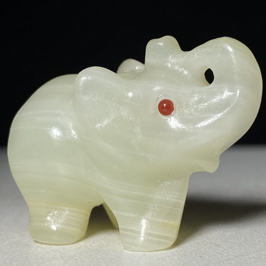 Rare Calcite Elephant with Solid Crystals, 30mm Tall, 24g (Yellow)