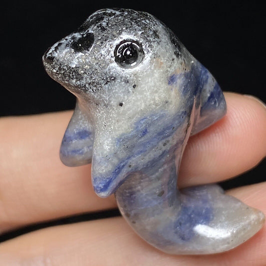 Rare Sodalite Dolphin, 21mm Tall, 14g (Blue)