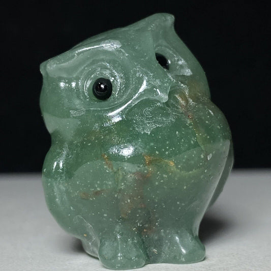 Rare Green Aventurine Owl, 34mm Tall, 34g