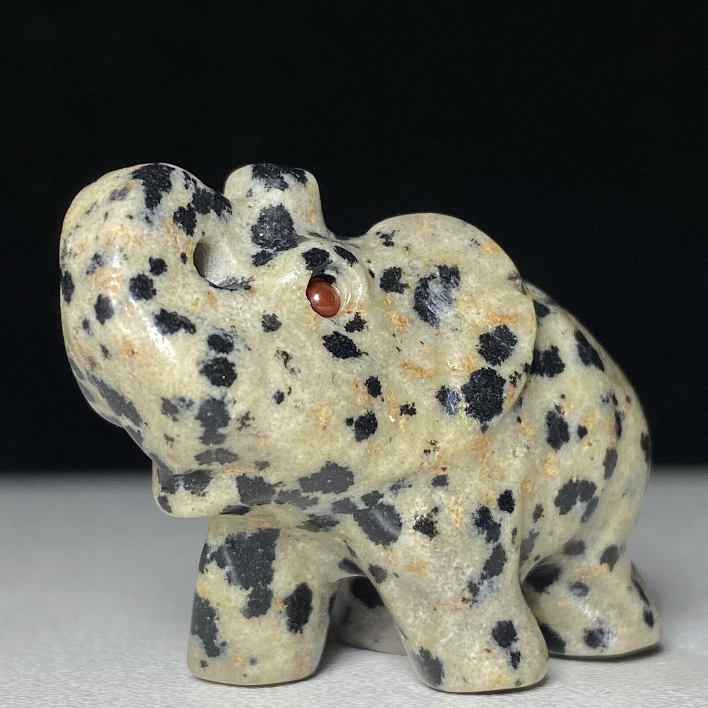 Rare Dalmation Jasper Elephant, 30mm Tall, 24g