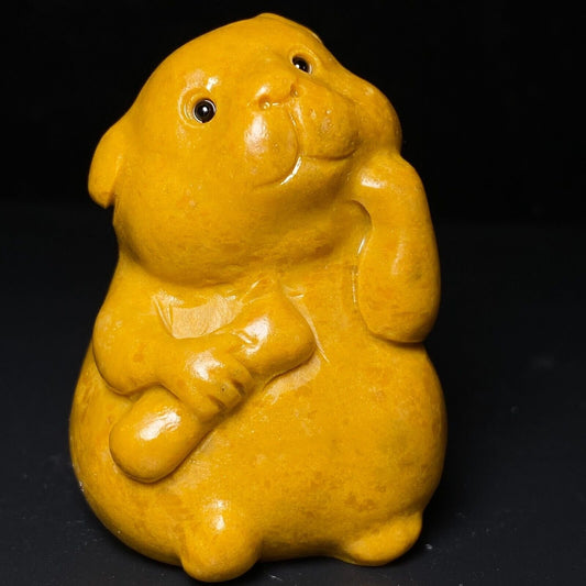 Common Calcite Hamster, 61mm Tall, 14g (Yellow)