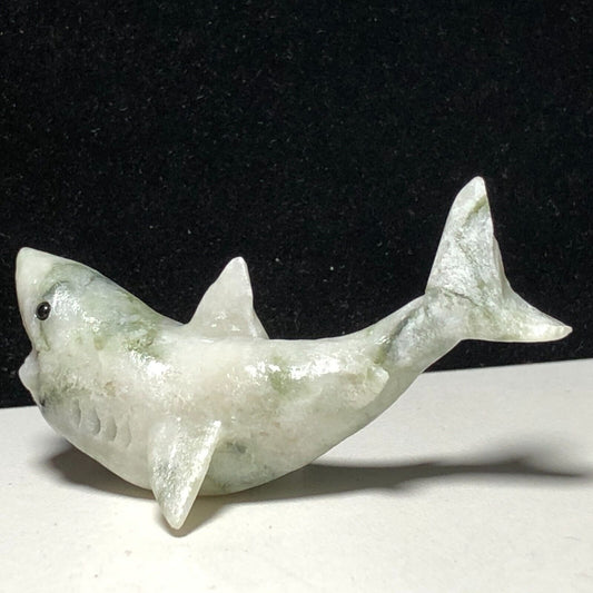 Unusual Serpentine Shark, 23mm Tall, 24g (Green)