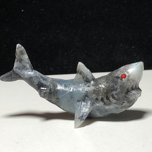 Unusual Stone Shark, 23mm Tall, 24g (Blue)