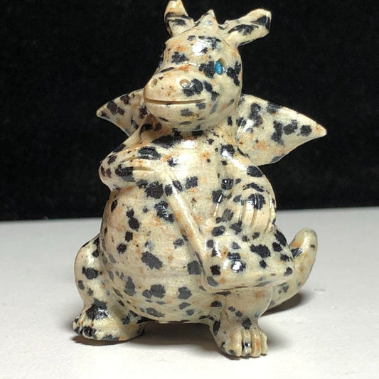 Rare Dalmation Jasper Dragon, 45mm Tall, 26g