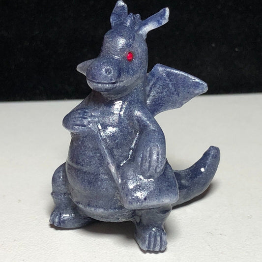 Unusual Blue Aventurine Dragon, 45mm Tall, 26g (Blue)