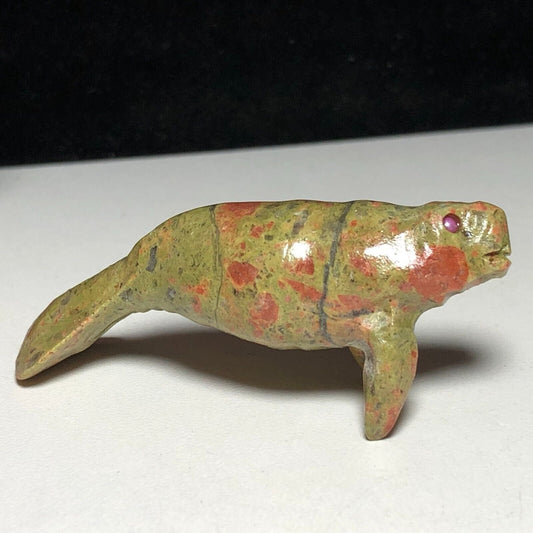 Unusual Unakite Manatee, 28mm Tall, 23g