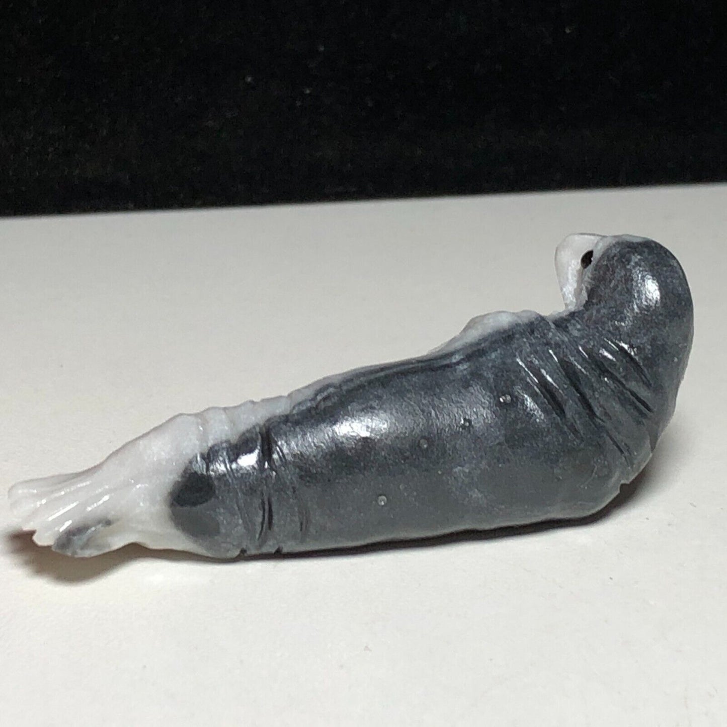 Unusual Taiji Stone Seal, 15mm Tall, 19g (Gray, White, Black)