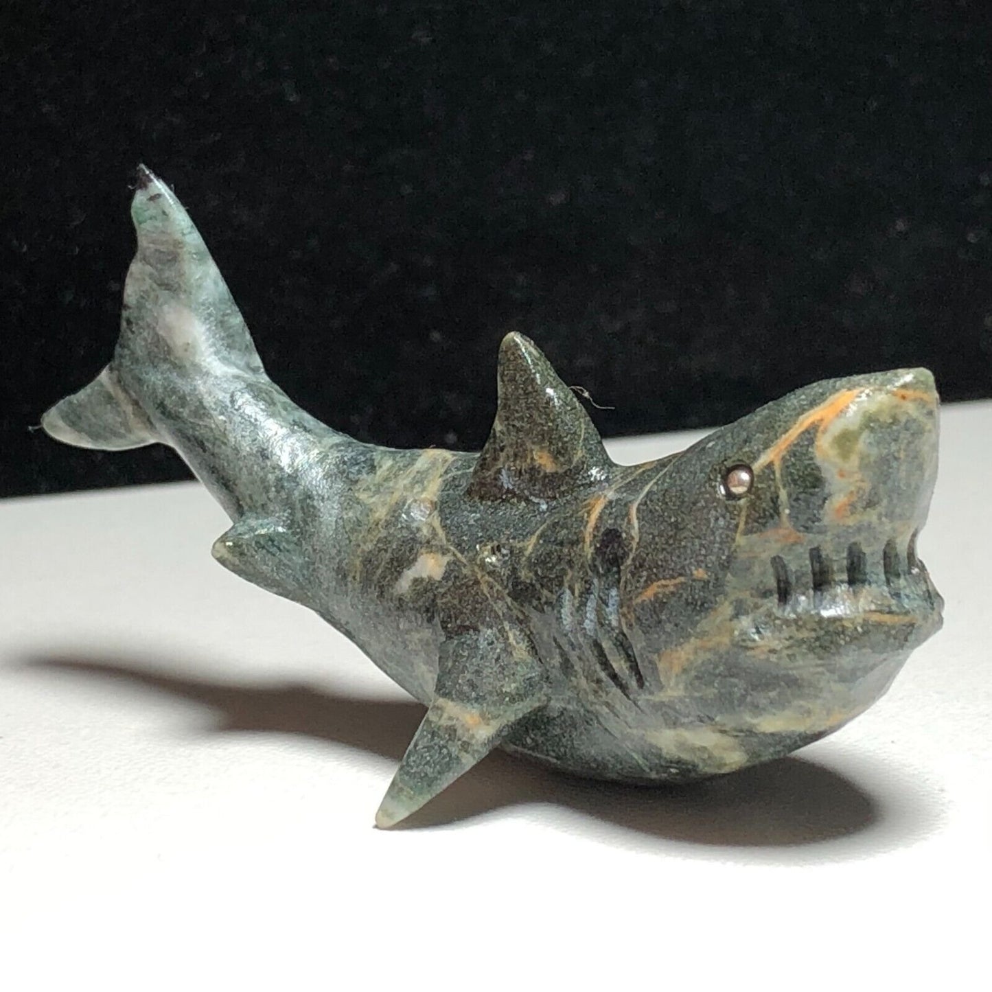 Unusual Stone Shark, 27mm Tall, 24g (Green)