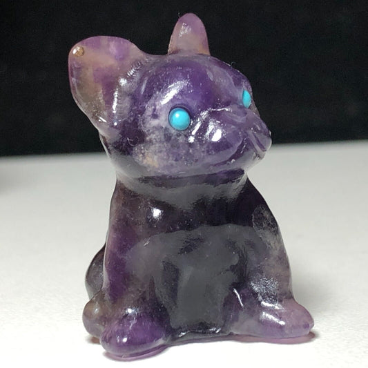 Rare Amethyst Dog, 29mm Tall, 13g (Purple)