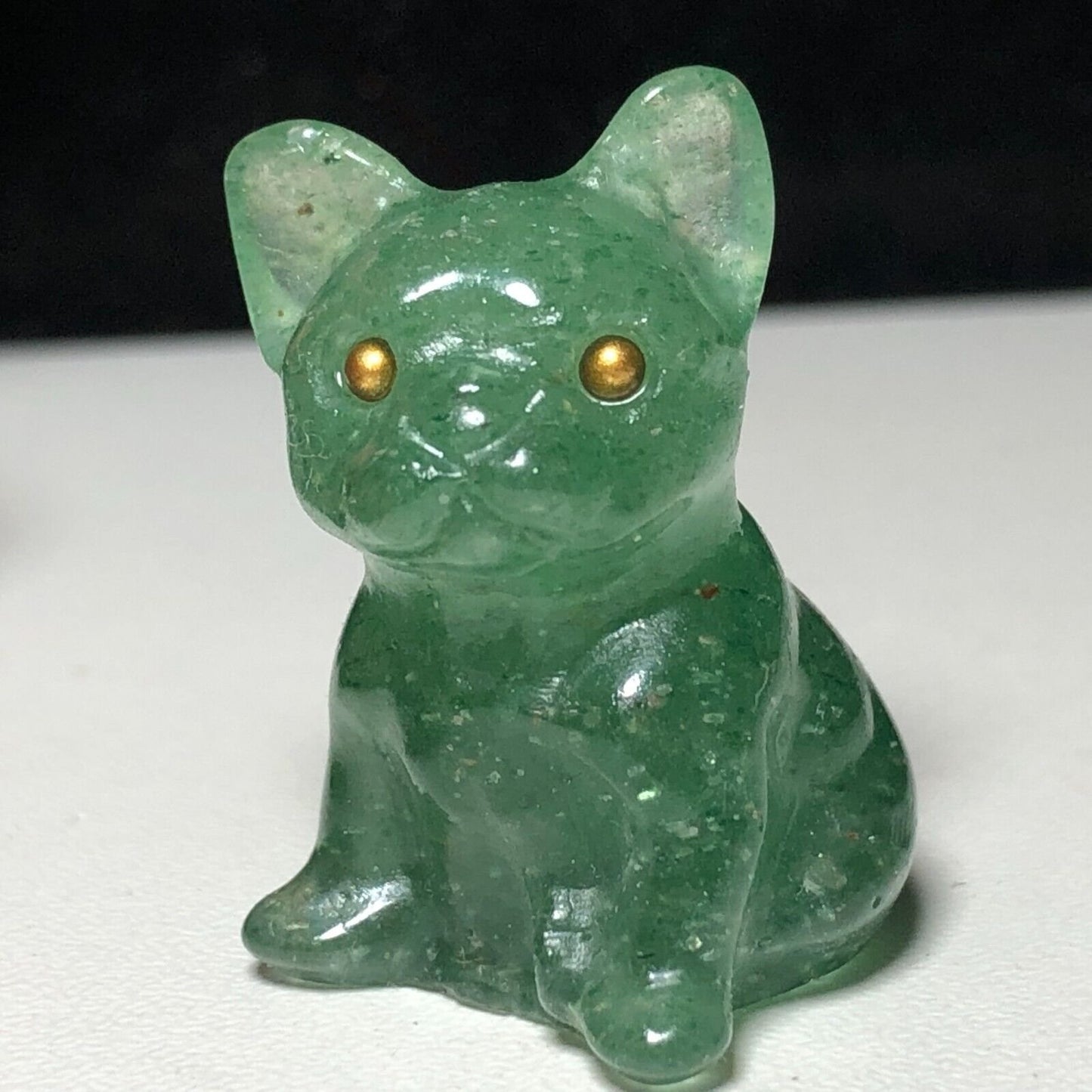 Rare Green Aventurine Dog, 29mm Tall, 13g