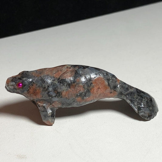 Rare Garnet in Astrophyllite Manatee, 25mm Tall, 20g