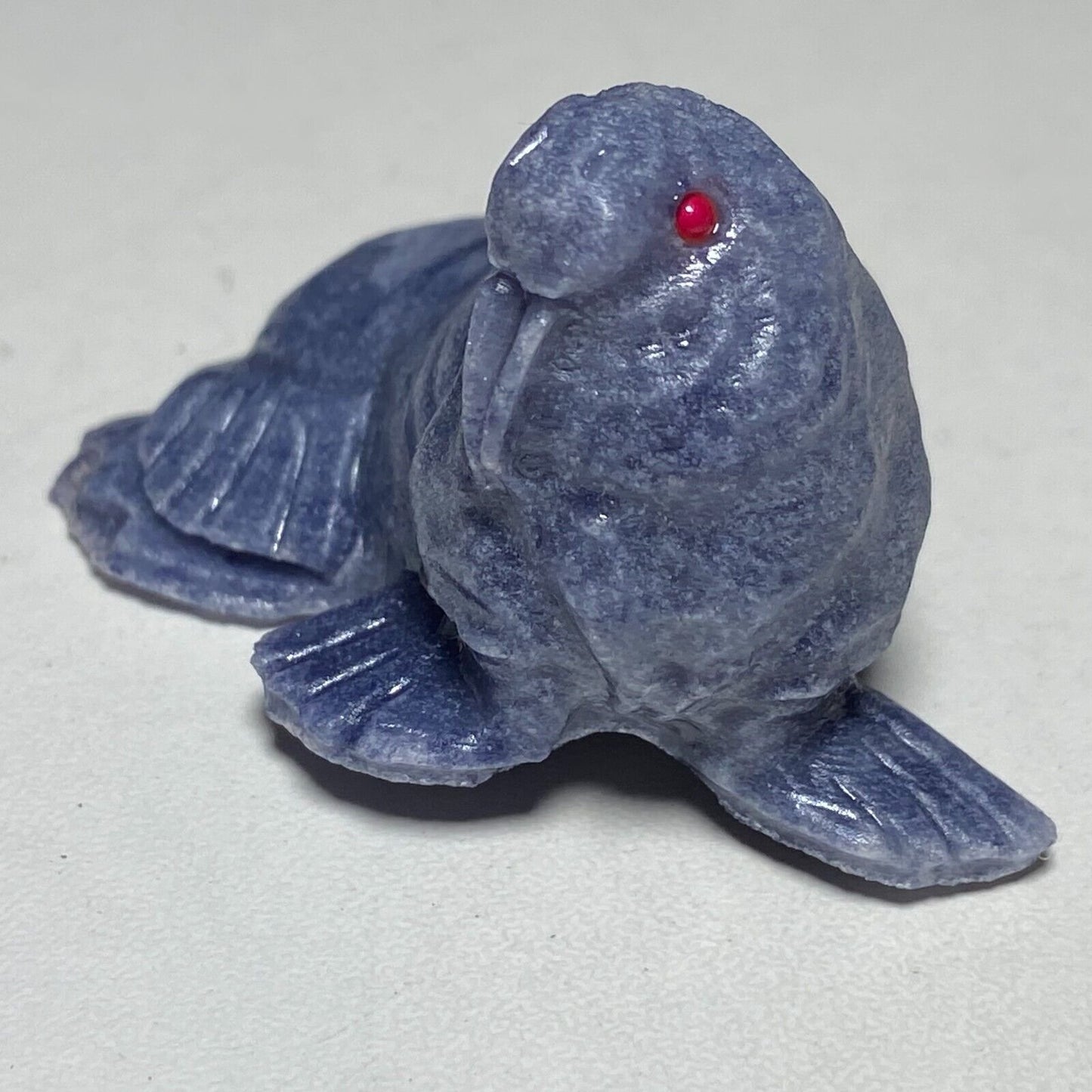 Unusual Blue Aventurine Walrus, 30mm Tall, 36g