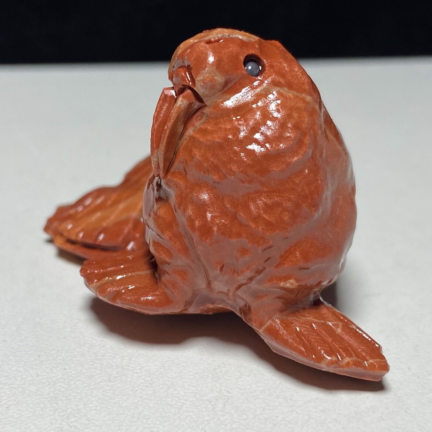 Unusual Red Seseme Jasper Walrus, 30mm Tall, 36g